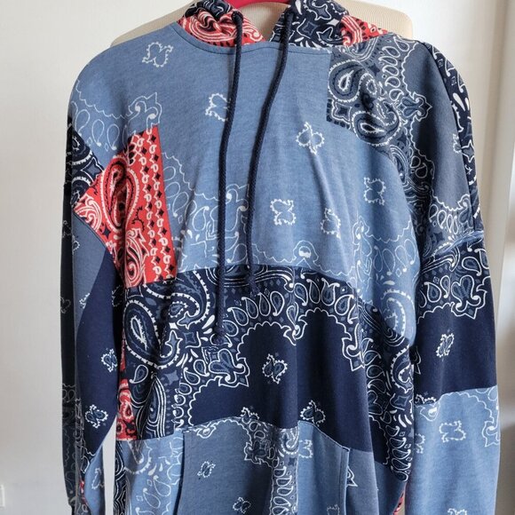 Style & Co Jackets & Blazers - NWT- Style & Co Bandana Patch Oversized Hoodie (Size: Medium)
